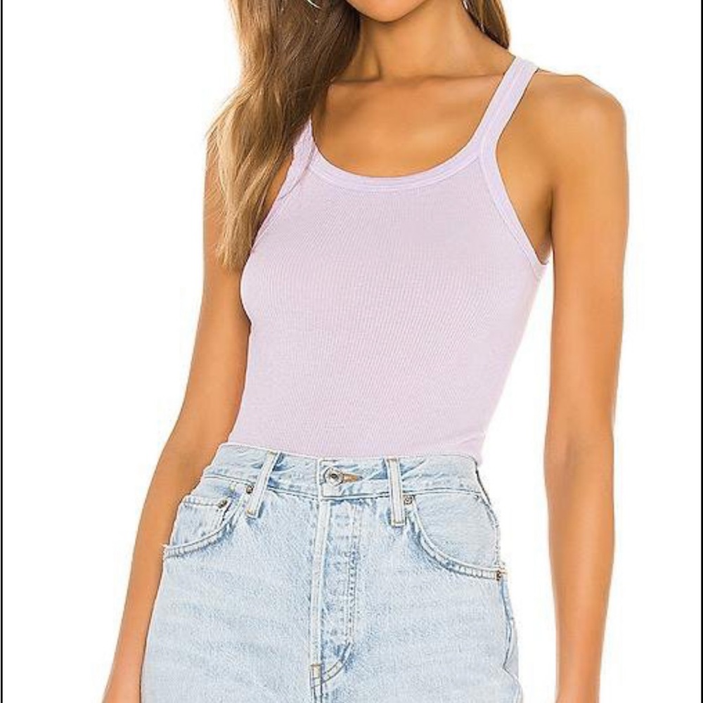 RE/DONE Hanes ribbed racer back tank. Worn once.